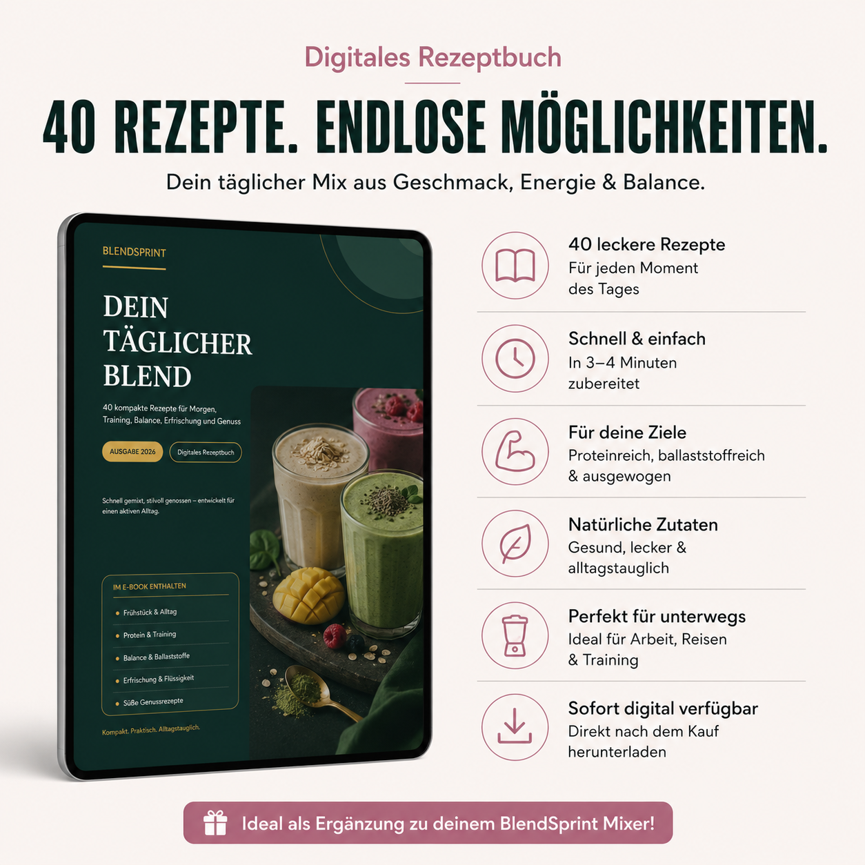 BlendSprint Digitales Rezeptbuch